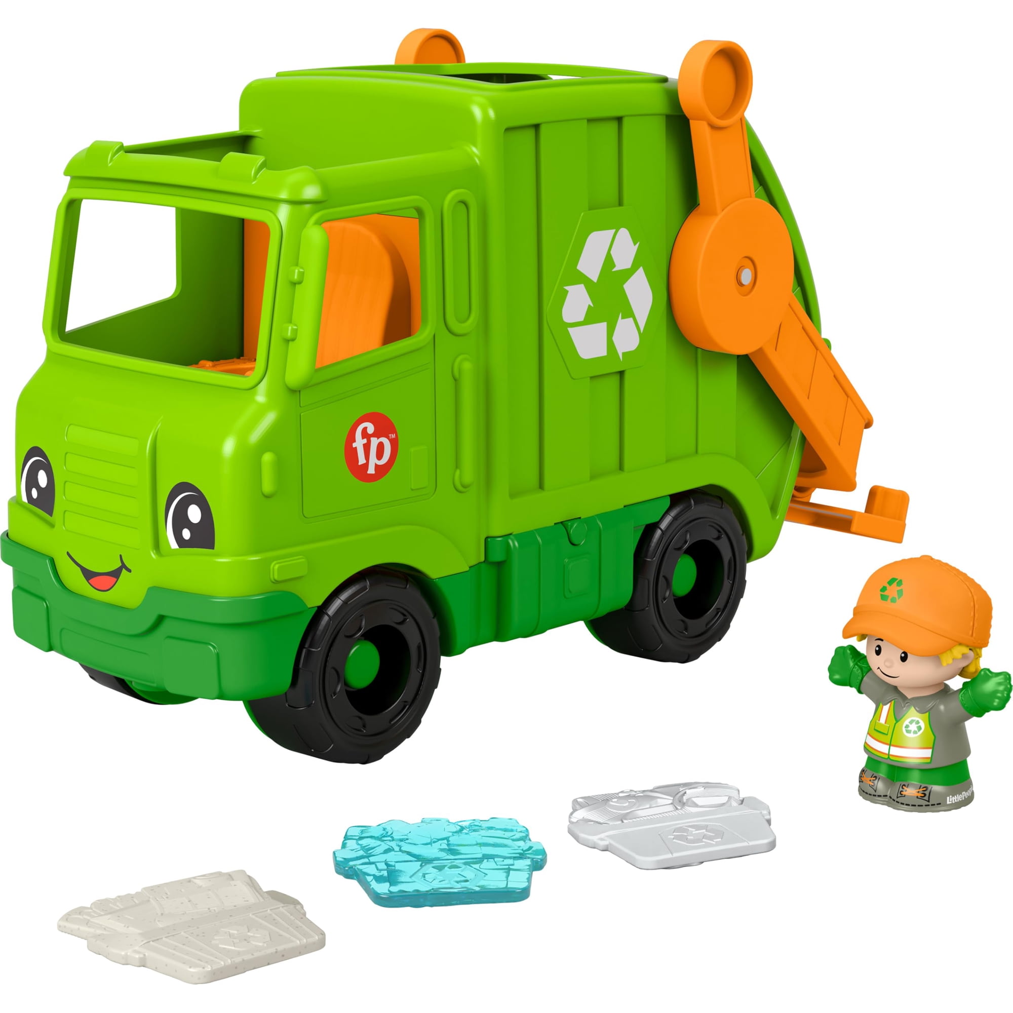 Camión De Reciclaje De Juguetes Fisher-price Little People De 1 Año O Más