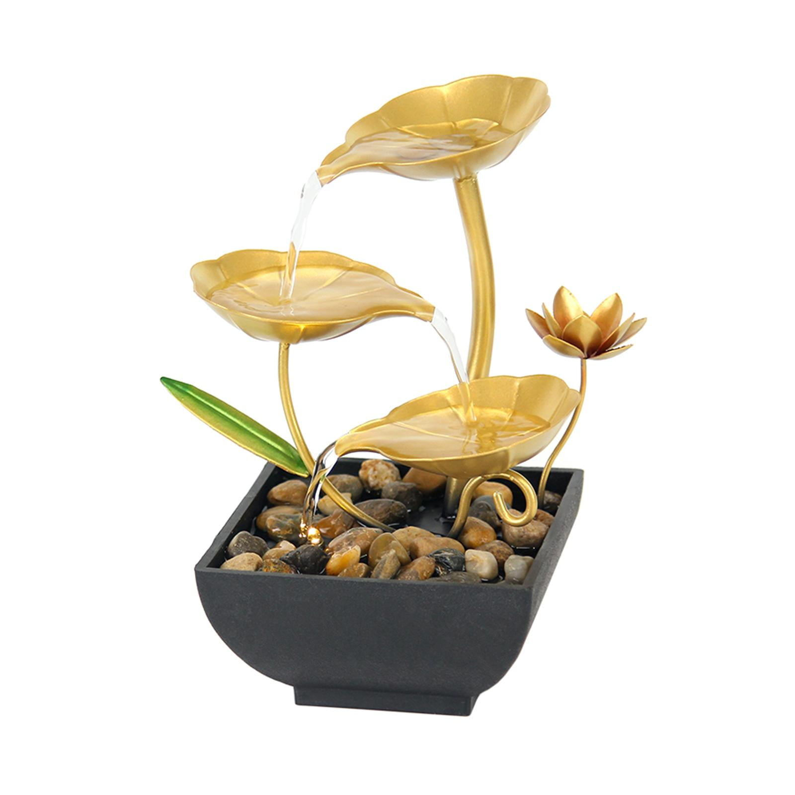 Magideal - Fuente De Agua De Mesa, Fuente De Cascada De Escritorio Pequeña, Fuente Decorativa, Cascada De Mesa Para Decoración De Oficina En El Hogar Dormitorio