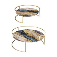 Magideal - Elegante Organizador De Baño, Soporte De Exhibición, Bandeja Independiente, Estilo Nórdico Moderno, Estante De Almacenamiento De Encimera De Lujo Para Amarillo