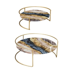 Magideal - Elegante Organizador De Baño, Soporte De Exhibición, Bandeja Independiente, Estilo Nórdico Moderno, Estante De Almacenamiento De Encimera De Lujo Para Amarillo