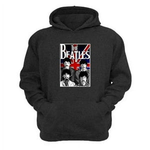 Genérico - Polerón Canguro The Beatles Gris Oscuro Talla Xl Unisex
