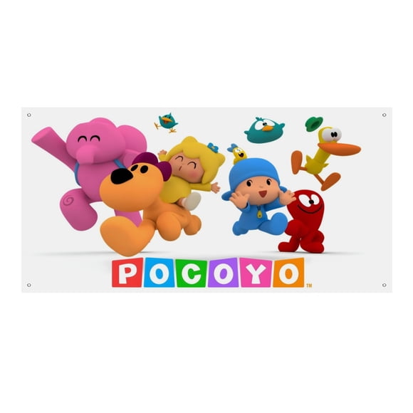 POCOYO Fondo Temático Pancarta Suministros de Decoración para Fiesta de Cumpleaños, Decoración de Fondo de Fiesta Personalizado,120*180cm