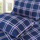thumbnail image 5 of Sábanas Elegant Comfort Luxury Plaid Full Azul Marino, 5 of 9