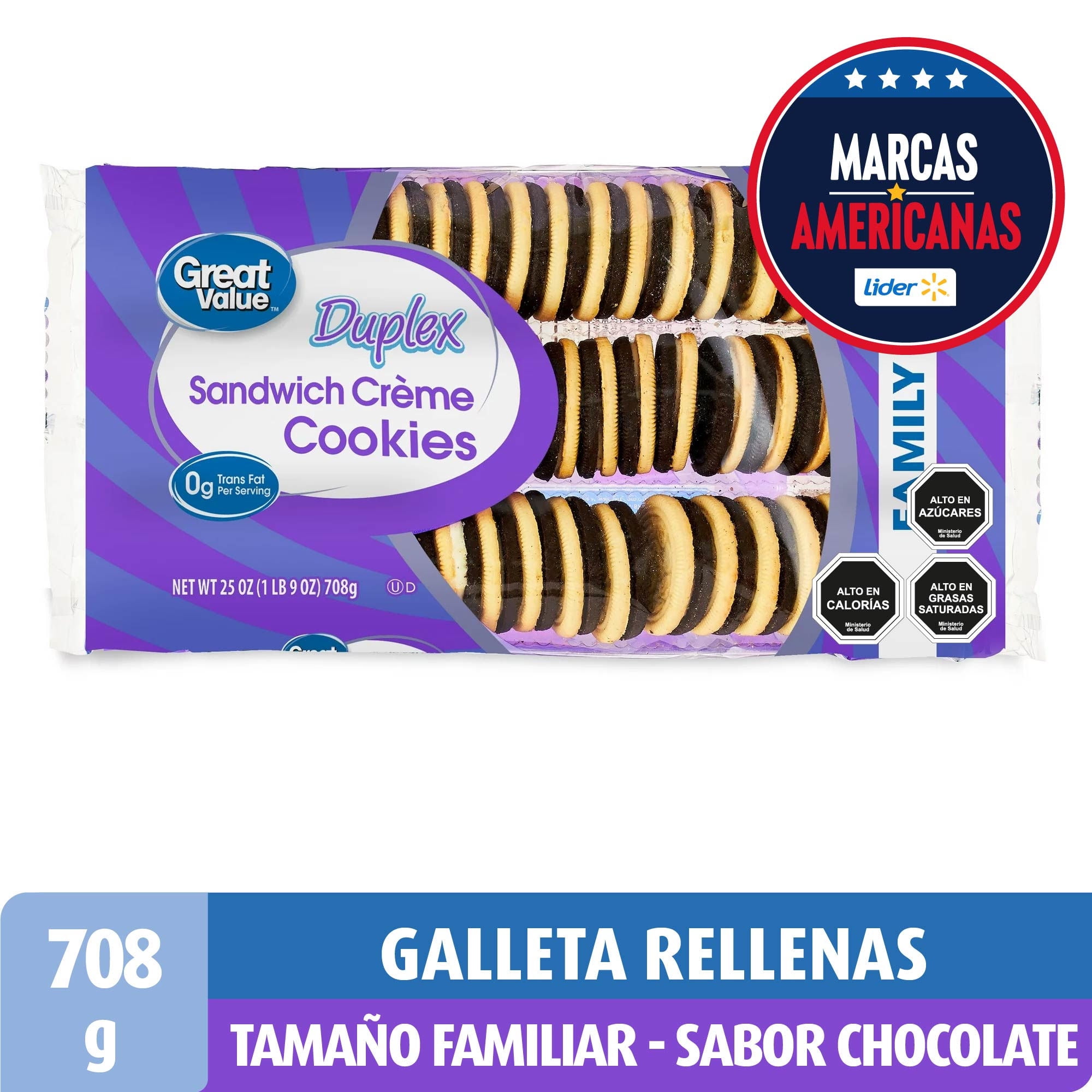Galleta Duplex Tamaño Familiar 708 g Great Value