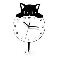 Bothyi - Reloj De Pared Con Forma De Gato, Reloj Decorativo Para Sala De Estar, Comedor, Cafetería