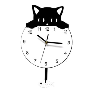 Bothyi - Reloj De Pared Con Forma De Gato, Reloj Decorativo Para Sala De Estar, Comedor, Cafetería