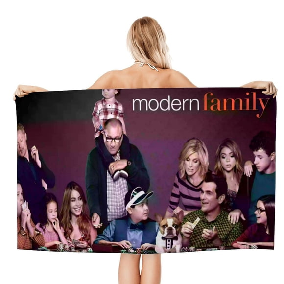 Modern Family Toalla de playa de secado rápido con diseño temático, regalo para mujeres y niñas, ideal para cumpleaños, fans, amantes de la música, uso en la playa o al aire libre, 78 × 150 cm