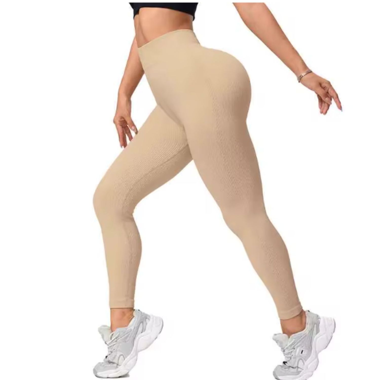 Likeshop - Calza Mujer Deportiva Acanalada Fitness Gym Levanta Cola 9007