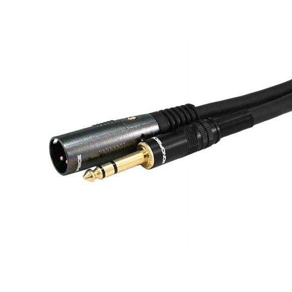 Cable Monoprice XLR macho a TRS macho de 1/4 pulgadas, 6 pies, chapado en oro