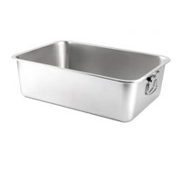 Magideal - Caja De Arena Para Gatos Y Conejos De Acero Inoxidable, Lados Altos, Multifuncional, Superficie Lisa Y Fácil De Limpiar, Resistente A Los Arañazos, Es 60X40X15Cm Con Asa