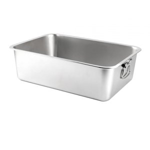 Magideal - Caja De Arena Para Gatos Y Conejos De Acero Inoxidable, Lados Altos, Multifuncional, Superficie Lisa Y Fácil De Limpiar, Resistente A Los Arañazos, Es 60X40X15Cm Con Asa