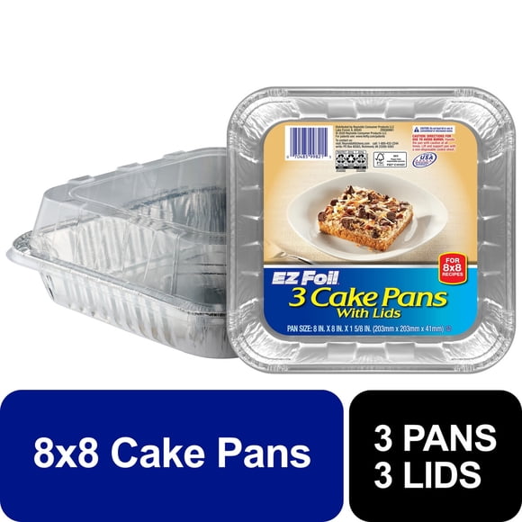 Molde Desechable EZ Foil para Tarta 8x8 Pulgadas Aluminio