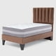 thumbnail image 2 of Cama Europea Valencia P + Respaldo Cadiz 1 PL Felpa Chocolate, 2 of 6