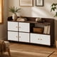 thumbnail image 1 of Estanteria Madera Moderna Con Puertas Blancas 110x24x60cm, 1 of 6