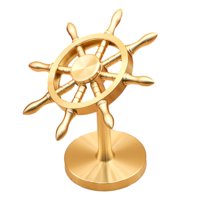 Magideal - Volante De Barco, Figuras En Miniatura, Regalo, Barco, Rueda De Remo, Símbolo De Riqueza Para Dormitorio, Estantería De Escritorio, Decoración Del