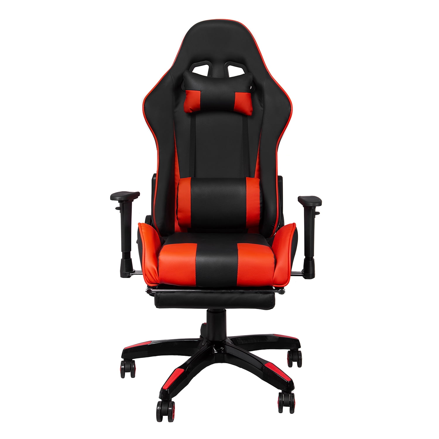 Silla Gamer Nibio Gc181 Reclinable 180° Apoya Pies Y Brazos Rojo Negro
