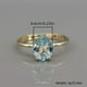 thumbnail image 5 of Stunning Ocean Blue Zircon Engagement Ring - 18k Gold Plated Inlaid Wedding Ring for Women - Perfect for Evening Parties and Special Occasions, 5 of 5