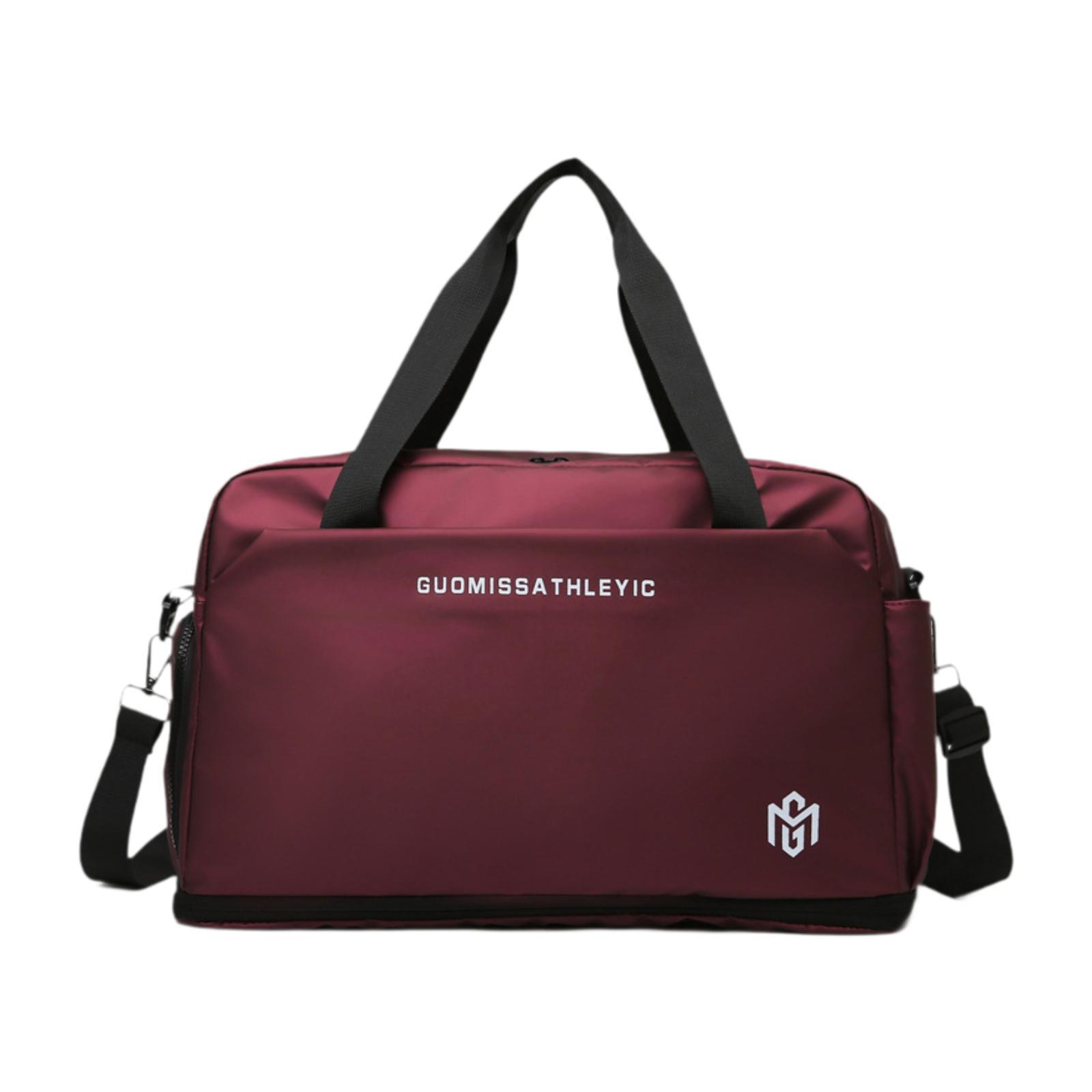 Ioensy - Bolsa De Viaje, Bolsa De Mano Portátil, Bolsa De Gimnasio Para Hombres, Para Viajes De Fin De Semana, Playa, Vino Tinto