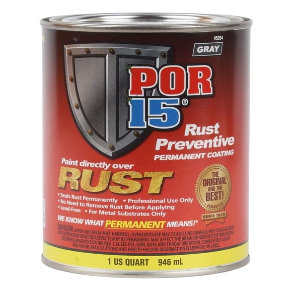 Recubrimiento preventivo contra el óxido POR-15 Stop Rust 946 ml gris