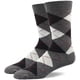 thumbnail image 3 of Calcetines de vestir para hombre, tallas grandes y altas, paquete de 6, con rayas rombos, color oscuro, estilo clásico, tallas 10, 11, 12, 13, 14, 15 y 16, 3 of 7