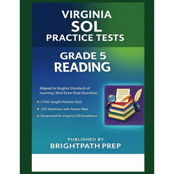 Reserve los exámenes de práctica de lectura SOL de quinto grado de Virginia con 235 Q