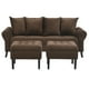 thumbnail image 1 of Sofa Lua 3c + 2 Pouf Felpa 20 Chocolate, 1 of 5