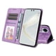 thumbnail image 5 of Funda tipo cartera FOXDOCK para Huawei Nova 12 Pro , diseño girasol en relieve, cuero PU, cierre magnético, soporte y tarjetero, 5 of 5