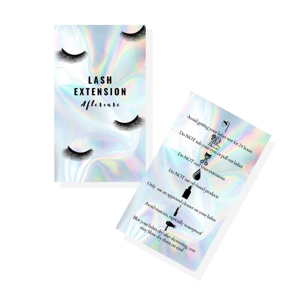 Tarjetas de instrucciones de cuidados posteriores, paquete de 50, marketing boutique