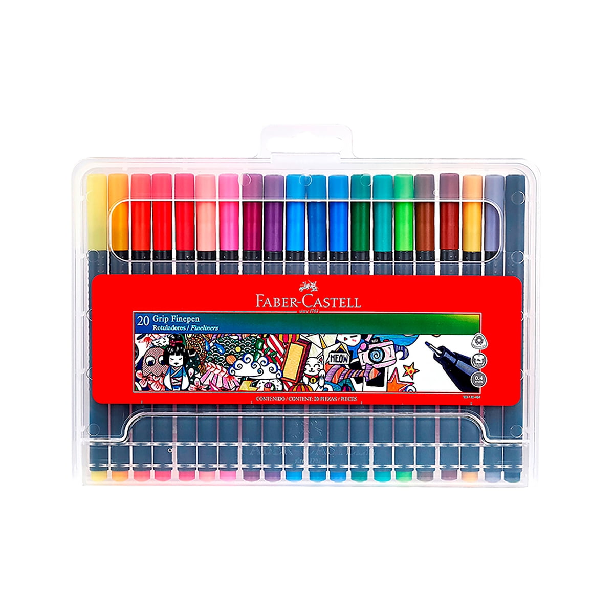 Faber-castell - Marcadores Finepen Estuche Rígido 20 Colores