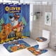 thumbnail image 1 of Juego de Cortina de Baño y Alfombras Desmarcar Oliver y su Pandilla 4 Piezas, 1 of 6