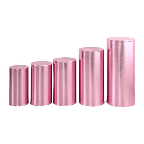 Magideal - 5X Cubiertas De Pedestal Cilíndrico Cubiertas De Soporte De Zócalo Cilíndrico Cubiertas De Zócalo Cilíndrico De Decoración Para Cumpleaños, Acción De Rosa