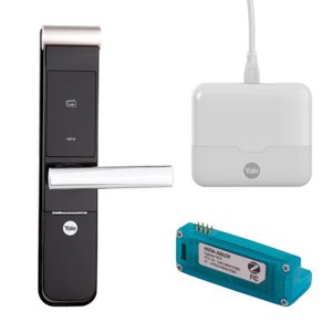 Yale - Pack Cerradura Digital Ymf30 Apertura Códigostarjetas+Hub
