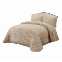 Genérico - Cobertor Invierno Chiporro Trenzado Beige 2 Plazas