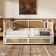 thumbnail image 1 of Traditional Style Rattan Twin Size Daybed with 2 Drawers for Limited Space, Guest Room, No Box Spring Needed,Antique White, 1 of 3