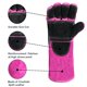thumbnail image 5 of Guantes de piel para soldadura/barbacoa, piel americana, 40 cm, 500 °C, rosa y negro, 5 of 7