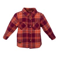 Pillin - Camisa Bebé Niño Manga Larga Cuadrille Naranjo