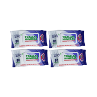 Pack 4 Toallitas Desinfectantes Teddy 320 Unidades