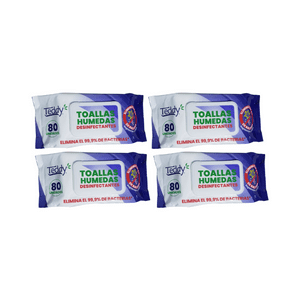 Pack 4 Toallitas Desinfectantes Teddy 320 Unidades
