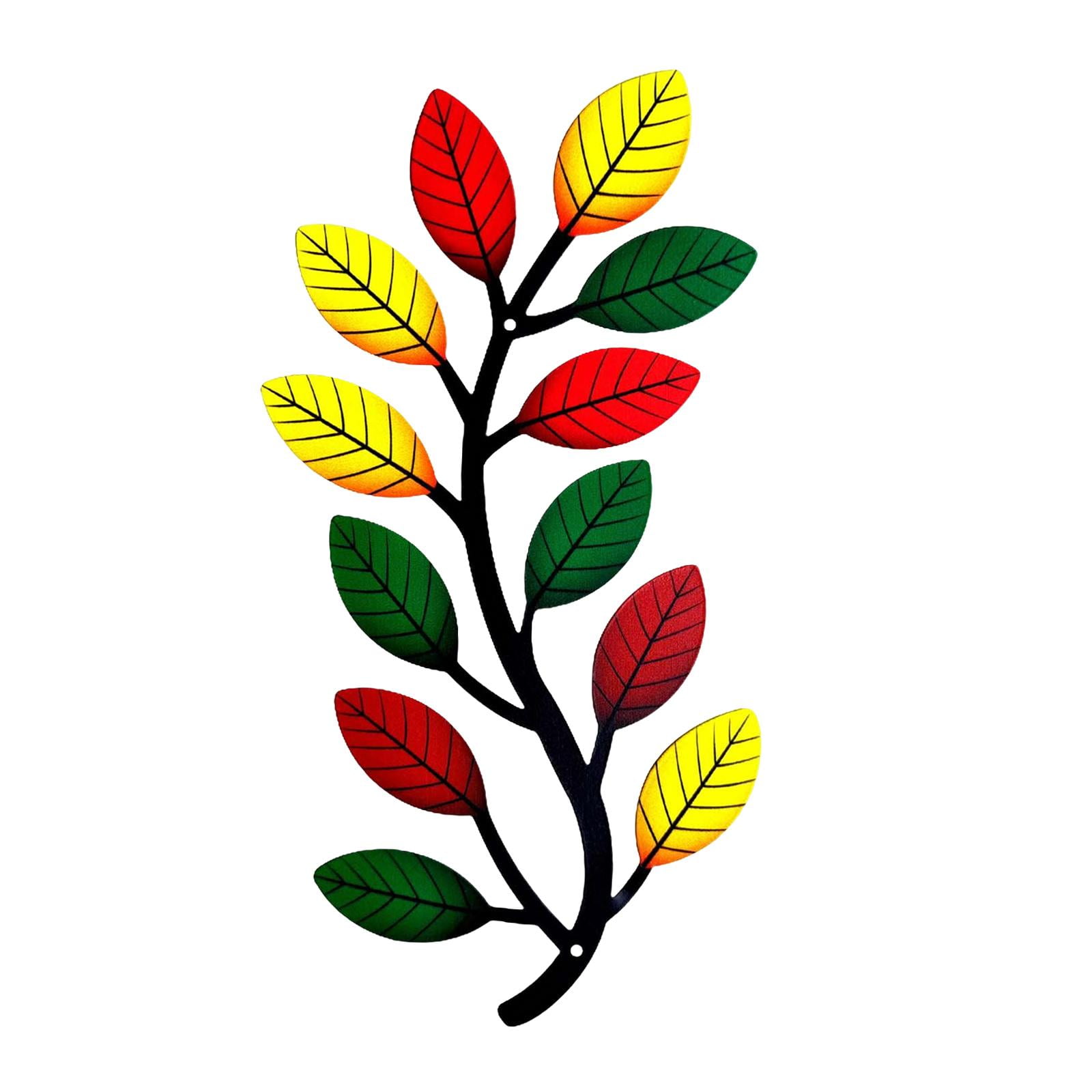Magideal - Rama De De Metal Multicolor Arte De La Pared Decoración Arte Decorativo Artesanía Colgante De Pared Estatua De Jardín Para Balcón Porche Sala De , Derecho Derecha
