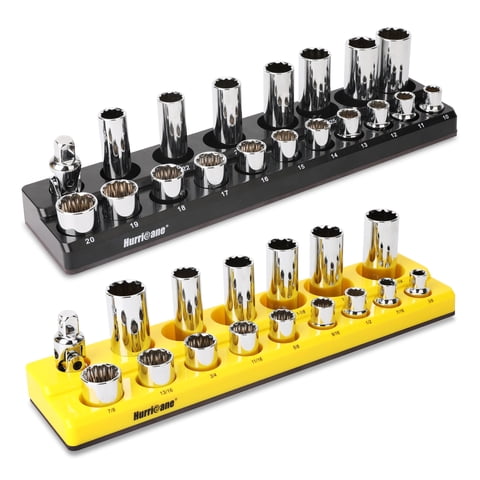 Set Organizador De Dados Hurricane Magnético Para Carraca 1/2'' - 2 Piezas