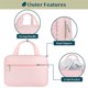 thumbnail image 3 of Bolsa de aseo colgante PAVILIA para viajes, resistente al agua, rosa, 3 of 7
