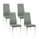 thumbnail image 1 of Pack de 4 Sillas Dining Liana con patas cromadas - Gris, 1 of 4