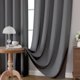 thumbnail image 4 of Cortinas opacas Joydeco, 274 cm de longitud, 2 paneles, color gris claro, 4 of 9