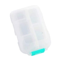 Magideal - Organizador De Pastillas De Viaje, Estuche Portátil Para Pastillas, Dispensador De Planificador, Pastillero Pequeño, Soporte Para Contenedor Para Suje Blanco