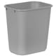 thumbnail image 1 of Papelera Rubbermaid Commercial de 28 litros y 7 galones, resina gris, 1 of 4