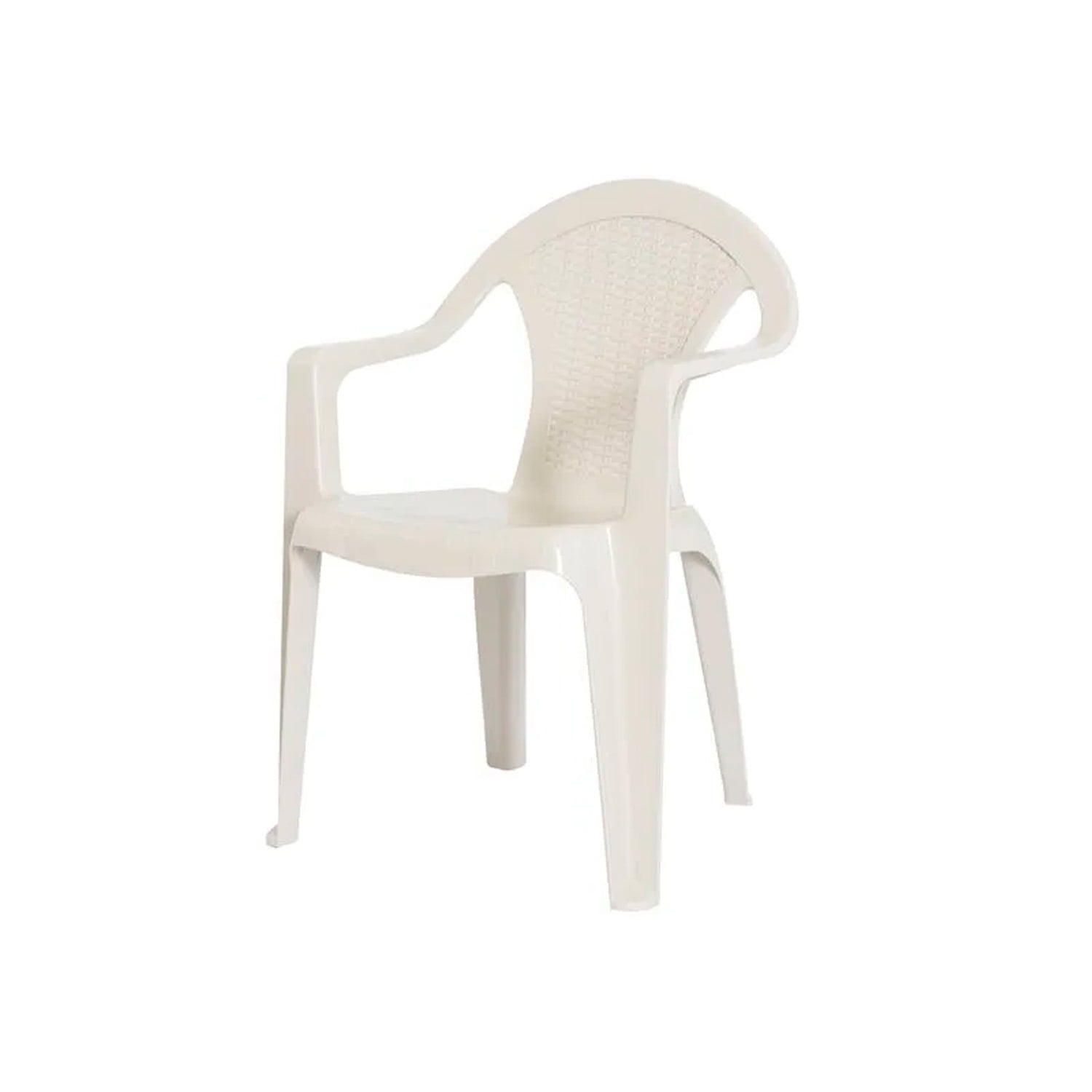 Genérico - Silla Ratan Glamour Con Brazos Beige