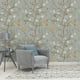 thumbnail image 2 of 1pc Flower And Bird Self-Adhesive Wallpaper, 17.7in*118in, Removable Background Wallpaper, Renovation Stickers For Living Room Bedroom Wall Furniture, 2 of 2