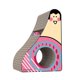 thumbnail image 3 of Rascador Para Gatos No Más Rasgado Con Dise?o De Orificio De Bola De Campana Para Proteger Alfombras De Color Rosa, 3 of 5