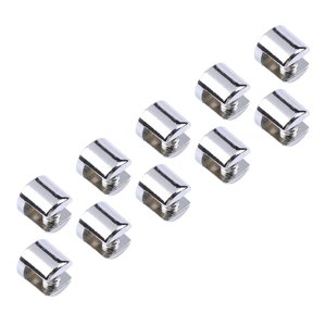 Bothyi - 10X Soportes Para Estantes De Vidrio Abrazaderas Soporte De Fijación De Vidrio Clip Abrazadera De Vidrio De Metal