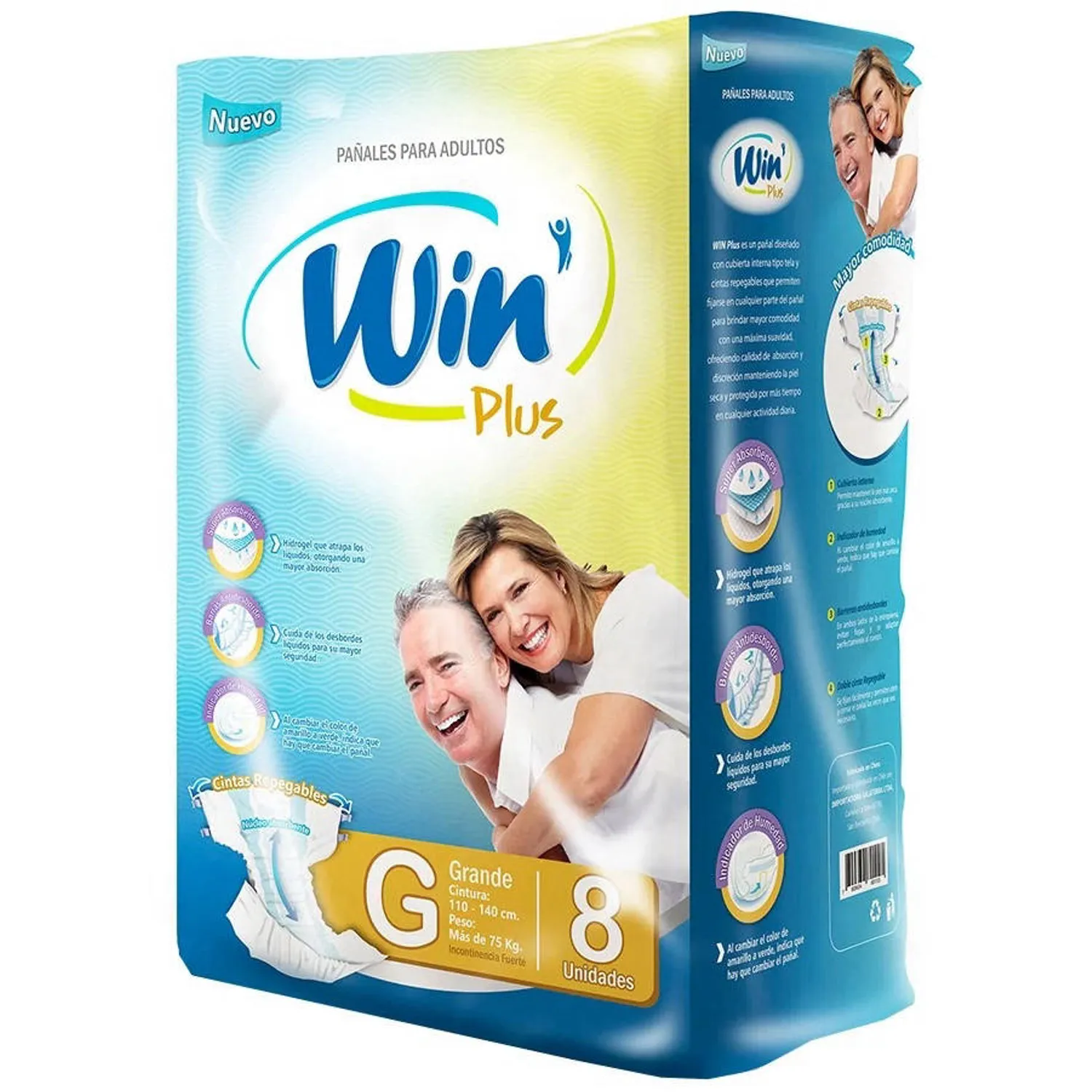 Win - Plus Pañales Para Adultos Talla G 8U